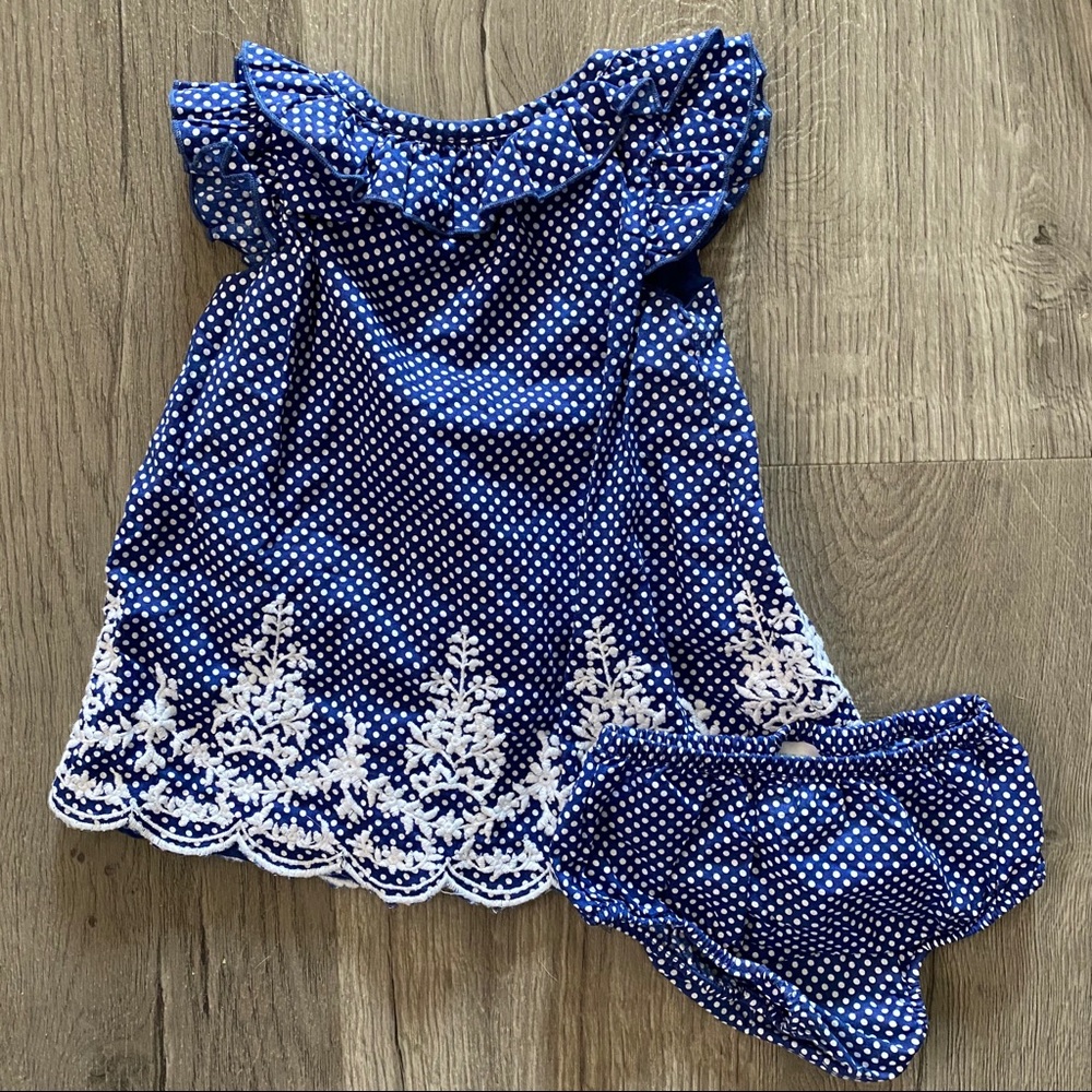Jillian’s Closet Blue polka dot dress - Picture 2 of 2